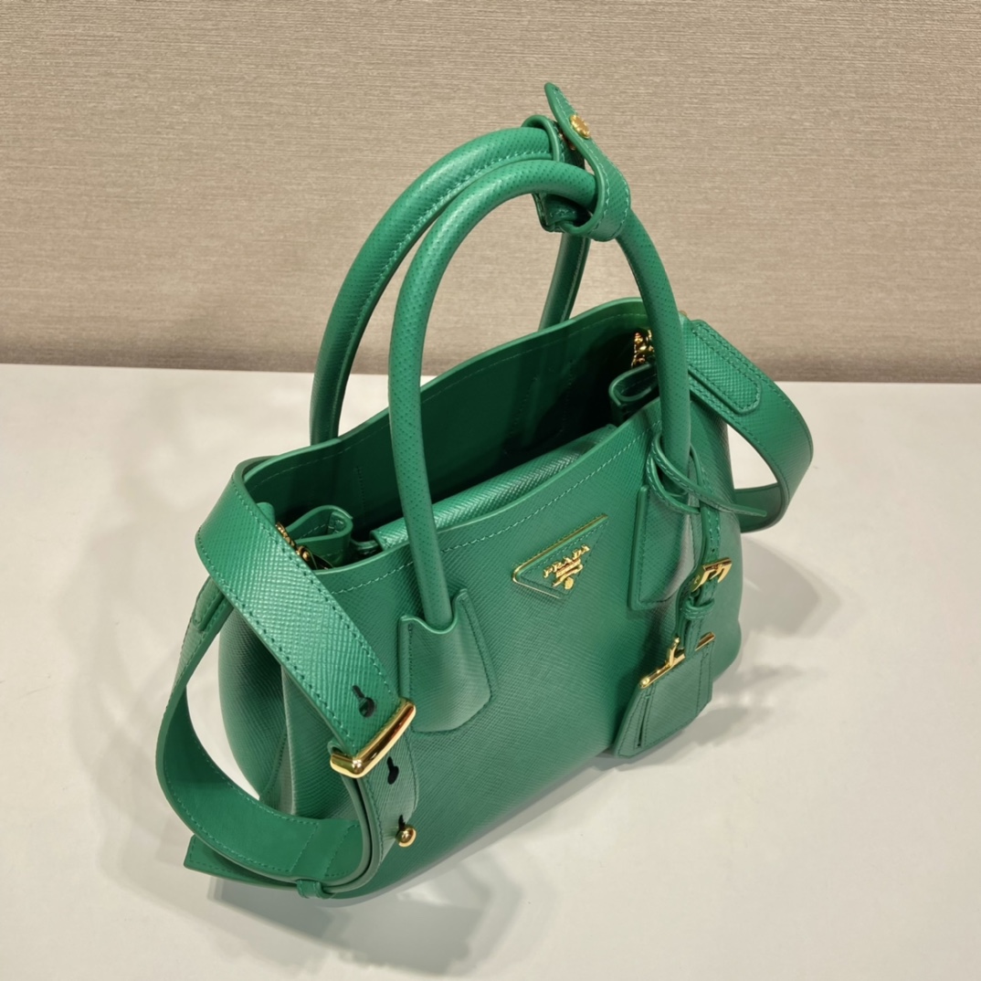 Prada Double Saffiano Leather Mini Bag Shoulder Bag Mango Green 1BG443